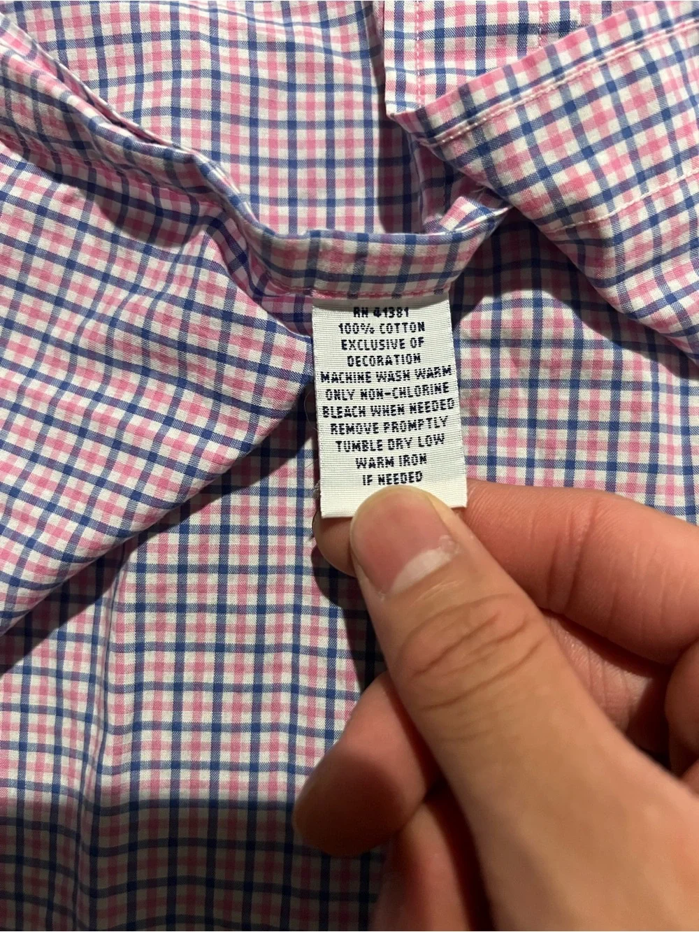 Ralph Lauren Slim Fit Men's L Pink Blue White Check Long Sleeve Woven Shirt